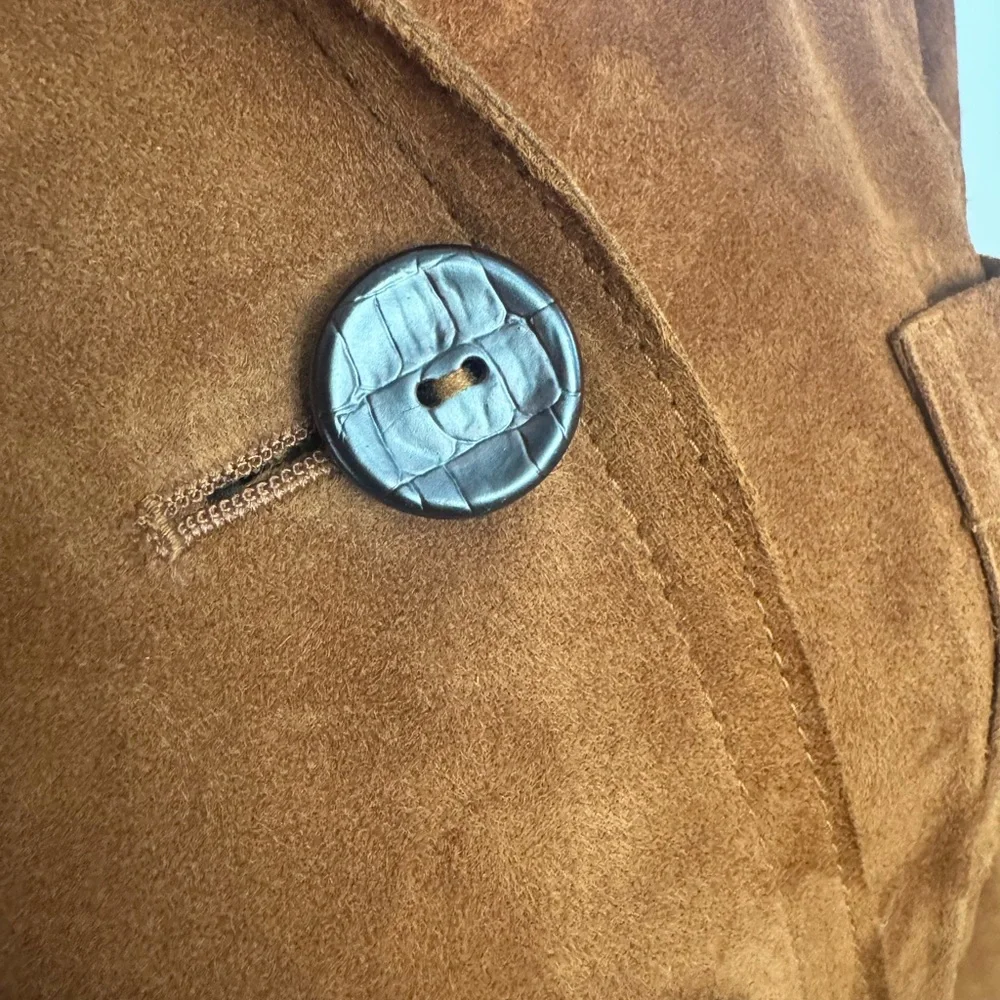 Talbots 100% Suede Leather Tan Jacket - Picture 4 of 7